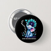 Elefanten-Präventionsbewusstsein Button (Vorne & Hinten)