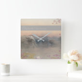 Elefanten Quadratische Wanduhr (Zuhause)