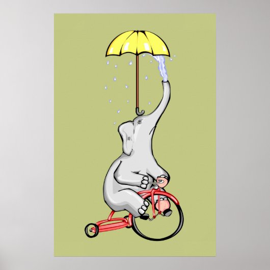 Elefanten reiten interstellare Trikes Poster (Vorne)