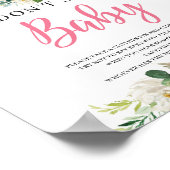 Elefanten sagen nicht, Babyspiel-Zeichen rot rosa Poster (Ecke)