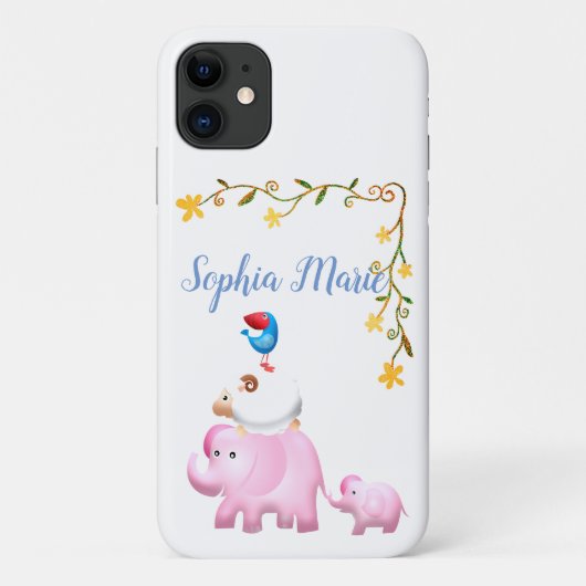 Elefanten, Schaf- und Vogeltierturm Case-Mate iPhone Hülle (Rückseite)