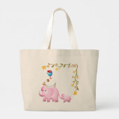 Elefanten, Schaf- und Vogeltierturm Jumbo Stoffbeutel (Rückseite)
