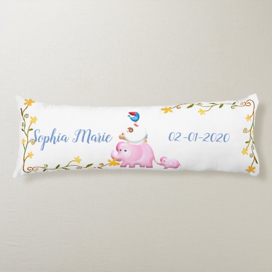 Elefanten, Schaf- und Vogeltierturm Seitenschläferkissen (Vorderseite)