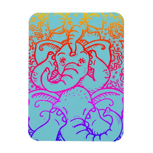 ELEFANTEN SEHEN KEINEN EVIL MAGNET Rainbow (Vertikal)