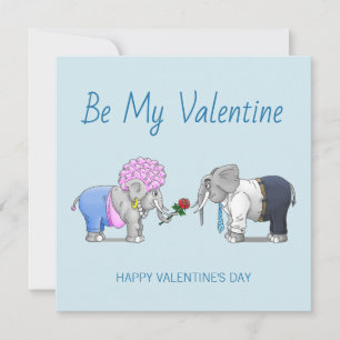 Elefanten seien mein Valentinstag Feiertagskarte