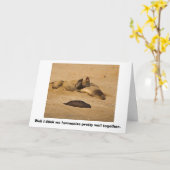 Elefanten Siegel in Harmonie Karte (Gelbe Blume)