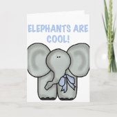 Elefanten sind Cool Karte (Vorderseite)