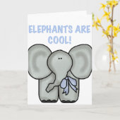 Elefanten sind Cool Karte (Gelbe Blume)