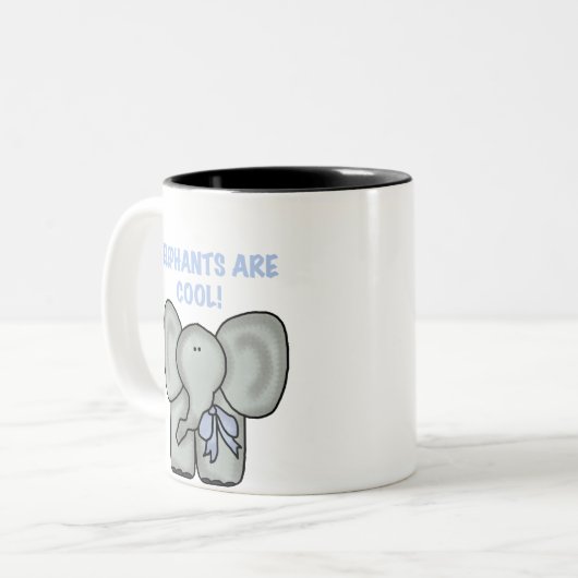Elefanten sind cool zweifarbige tasse (Vorderseite Links)