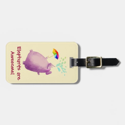 Elefanten sind fantastisch gepäckanhänger (Vorderseite horizontal)