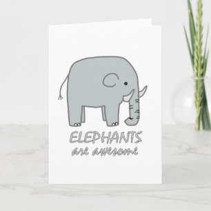 Elefanten sind Phantastisch Karte