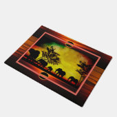 Elefanten Sunset Door Mat Fußmatte (Schrägansicht)