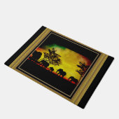 Elefanten Sunset Door Mat Fußmatte (Schrägansicht)