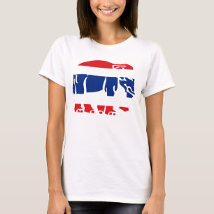 Elefanten überqueren die Flagge ⚠ thailändischen ⚠ T-Shirt