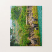 Elefanten Uganda. Puzzle (Vertikal)