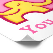 Elefanten Umarmungen, die man liebt Kinderzimmer P Poster (Ecke)