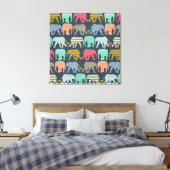 Elefanten und Flamingos Leinwanddruck (Insitu (Schlafzimmer))