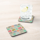 Elefanten und Flamingos Untersetzer (Rechte Seite)