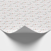 Elefanten und Flamingos Wrapping Paper Geschenkpapier (Ecke)