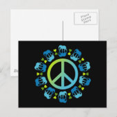 Elefanten und Frieden Postkarte (Vorne/Hinten)