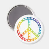 Elefanten und Friedenssymbol Magnet (Vorderseite/Rückseite)