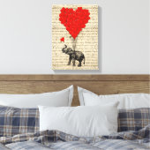 Elefanten- und Herzballons Leinwanddruck (Insitu (Schlafzimmer))