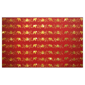 Elefanten und Lotus-Gewebe Stoff (Yard (91,4 cm))