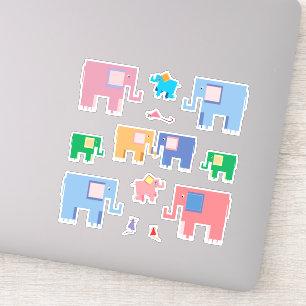 Elefanten und Mäuse süße Tier Art Aufkleber