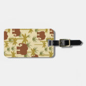 Elefanten und Palmen in Camouflage Gepäckanhänger (Vorderseite horizontal)