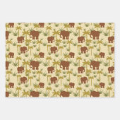 Elefanten und Palmen in Camouflage Geschenkpapier Set (Vorderseite 3)