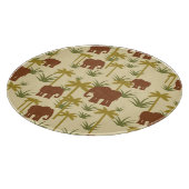 Elefanten und Palmen in Camouflage Schneidebrett (Ecke)