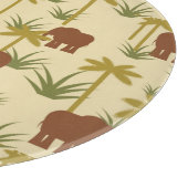 Elefanten und Palmen in Camouflage Schneidebrett (Ecke)