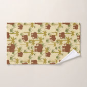 Elefanten und Palmen in der Tarnung Badhandtuch Set (Handtuch)