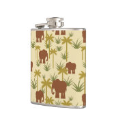 Elefanten und Palmen in der Tarnung Flachmann (Links)