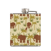 Elefanten und Palmen in der Tarnung Flachmann (Rückseite)