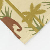 Elefanten und Palmen in der Tarnung Fleecedecke (Ecke)