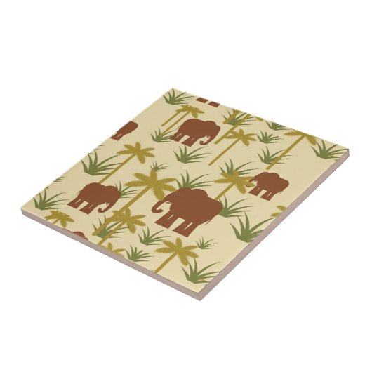 Elefanten und Palmen in der Tarnung Fliese (Seite)
