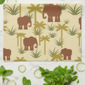 Elefanten und Palmen in der Tarnung Handtuch (Gefaltet)