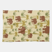 Elefanten und Palmen in der Tarnung Handtuch (Horizontal)