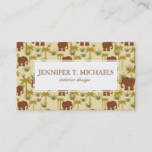 Elefanten und Palmen in der Tarnung Visitenkarte (Vorderseite)