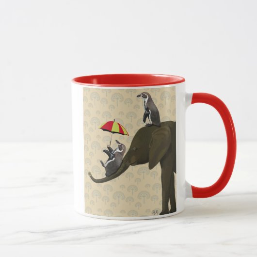 Elefanten und Pinguine Tasse (Rechts)