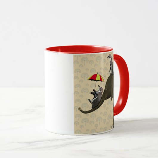 Elefanten und Pinguine Tasse (VorderseiteRechts)