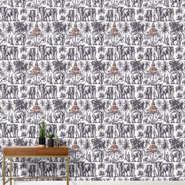 Elefanten und Statuen Tapete