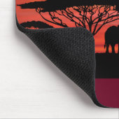 Elefanten-und-Sunset- Mousepad (Ecke)