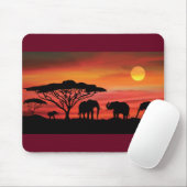 Elefanten-und-Sunset- Mousepad (Mit Mouse)