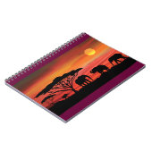 Elefanten-und-Sunset- Notizblock (Linke Seite)