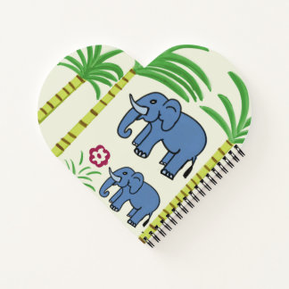 Elefanten und Zuckerrohrdruck Notizblock