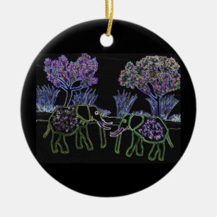Elefanten vergessen nie Verzierungen Keramik Ornament