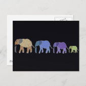 Elefanten vergessen Postkarten nie (Vorne/Hinten)