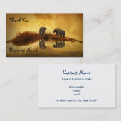 Elefanten Vielen Dank Visitenkarte (Vorne/Hinten)